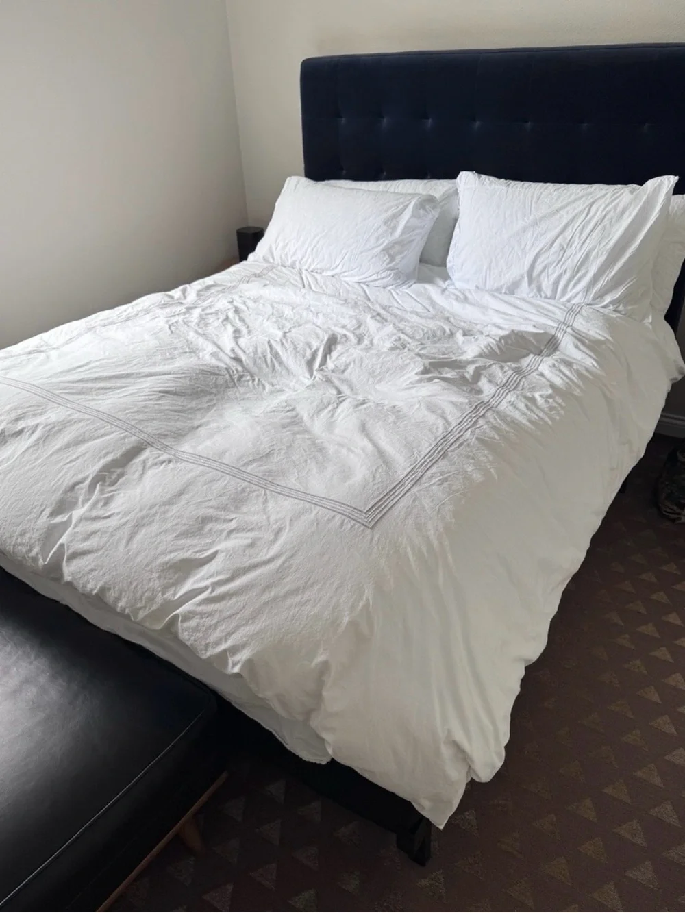 Dea Italian Luxury Linens Sinfonia Toscana Percale Duvet White Queen